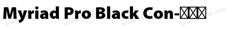 Myriad Pro Black Con字体转换